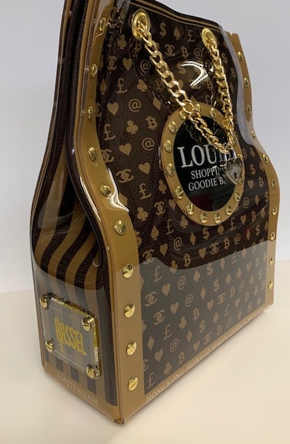 Louis Vuitton brown leather - goodie bag - klein 02